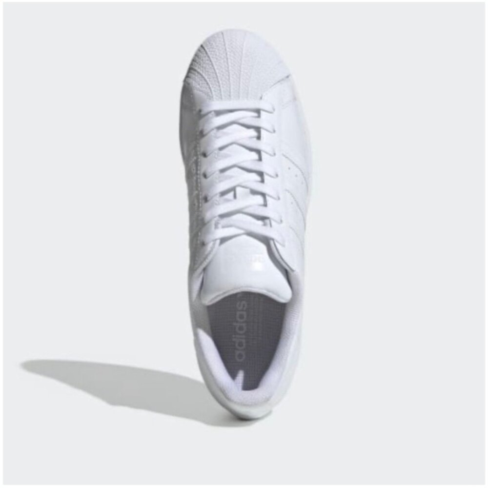 Adidas Superstar White Leather Unixes Sneaker Men's Size 6.5 Women 8 - Picture 9 of 14